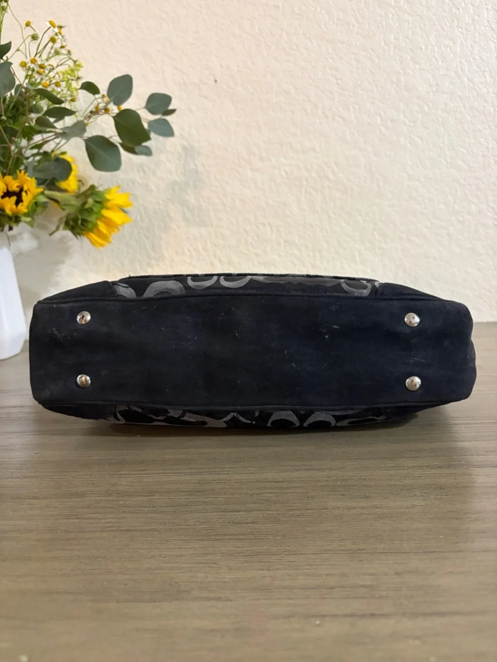 Coach Black Optic Signature Jacquard Tote Bag - Picture 7 of 11